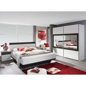 Bedframe Tarragona (3-delig) Alpinewit/wengéhouten Shiraz look - 160 x 200cm