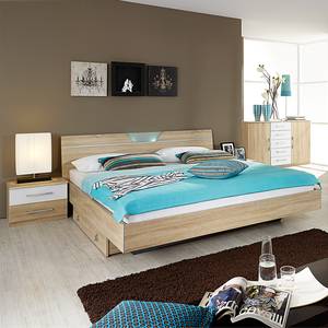 Bed Valence Sonoma eikenhouten look/wit - 160 x 200cm