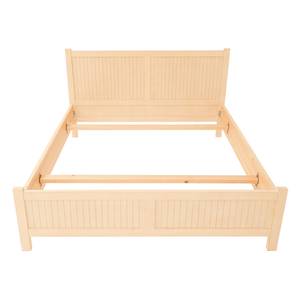 Bedframe Nayok deels massief acaciahout - Licht beige