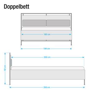 Bettgestell TRE Massivholz Akazie - 140 x 200cm - 140 x 200cm