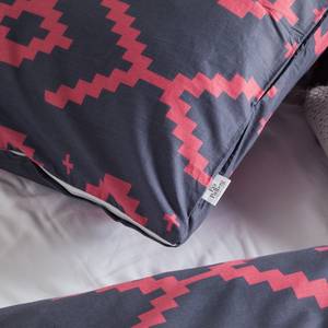 Biancheria da letto Balsas Nero/Fucsia - 135 x 200 cm + cuscino 80 x 80 cm