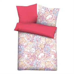 Parure de lit Rêve Fleurs Rouge - 135 x 200 cm + oreiller 80 x 80 cm