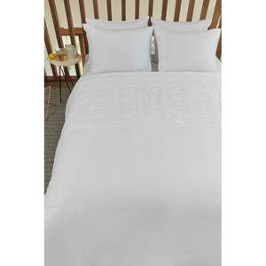 Parure de lit Campana Coton - Blanc - 155 x 220 cm + oreiller 80 x 80 cm