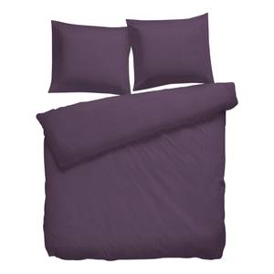 Parure de lit réversible Coppett Coton - Violet foncé - 200 x 200 cm + 2 oreillers 70 x 60 cm