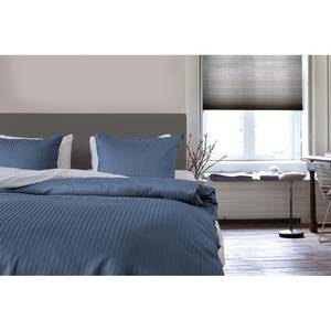 Parure de lit réversible Coppett Coton - Bleu jean - 140 x 200/220 cm + oreiller 70 x 60 cm