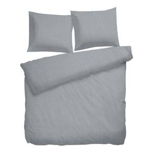 Parure de lit réversible Coppett Coton - Gris argenté - 200 x 200 cm + 2 oreillers 70 x 60 cm