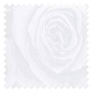 Bettwäsche Damast Rose Baumwolle - Weiß - 80/80 + 155/220cm