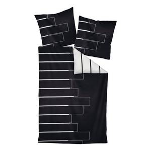 Parure de lit Dundee Coton - Noir / Blanc - 135 x 200 cm + oreiller 80 x 80 cm