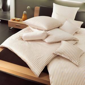 Biancheria da letto Classic I Beige / Bianco - 200 x 220 cm + cuscino 80 x 80 cm