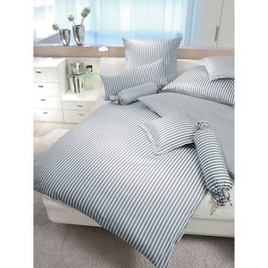 Parure de lit Classic I Gris foncé / Blanc - 135 x 200 cm + oreiller 80 x 80 cm