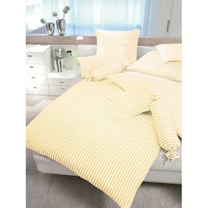 Biancheria da letto Classic I Giallo / Bianco - 155 x 220 cm + cuscino 80 x 80 cm
