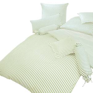 Parure de lit Classic I Vert / Blanc - 135 x 200 cm + oreiller 80 x 80 cm