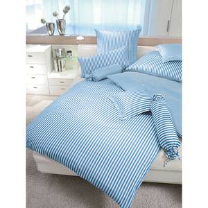 Parure de lit Classic I Bleu clair / Blanc - 135 x 200 cm + oreiller 80 x 80 cm