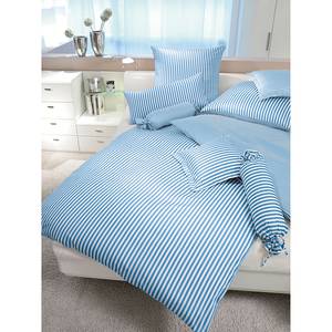 Biancheria da letto Classic I Azzurro / Bianco - 155 x 200 cm + cuscino 80 x 80 cm