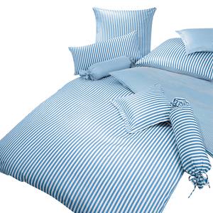 Biancheria da letto Classic I Azzurro / Bianco - 200 x 220 cm + cuscino 80 x 80 cm