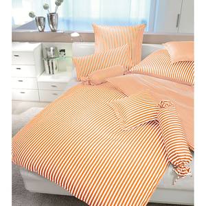 Beddengoed Classic I Oranje/wit - 135x200cm + kussen 80x80cm