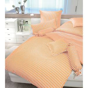 Biancheria da letto Classic I Arancione / Bianco - 200 x 220 cm + cuscino 80 x 80 cm