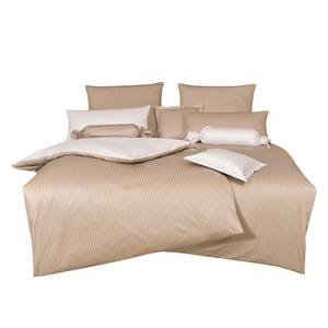 Biancheria da letto Classic II Beige / Bianco - 155 x 200 cm + cuscino 80 x 80 cm