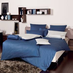 Biancheria da letto Classic II Blu / Bianco - 155 x 200 cm + cuscino 80 x 80 cm
