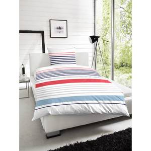 Beddengoed Halsey katoen - Wit/rood/blauw