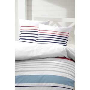 Beddengoed Halsey katoen - Wit/rood/blauw