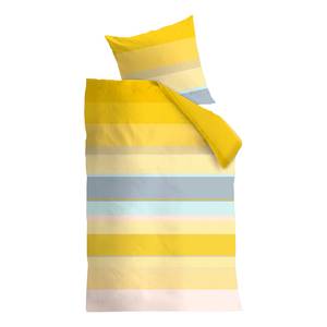 Parure de lit Kata Coton - Jaune / Bleu - 155 x 220 cm + oreiller 80 x 80 cm