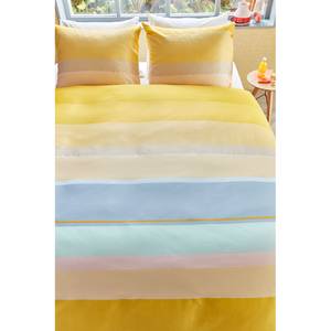 Parure de lit Kata Coton - Jaune / Bleu - 155 x 220 cm + oreiller 80 x 80 cm