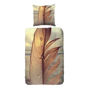 Parure de lit Lot coton - Cuivre / Gris clair - 135 x 200 cm + oreiller 80 x 80 cm