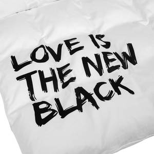 Bettwäsche Love Black Weiß - Textil - 135 x 200 cm