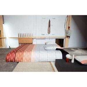 Parure de lit Mae Engelgeer Figure Coton - Gris / Orange - 155 x 220 cm + oreiller 80 x 80 cm