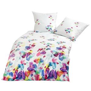 Parure de lit Modern Heart Coton - Multicolore - 155 x 220 cm + coussin 80 x 80 cm