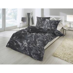 Parure de lit Molina Satin - Anthracite - 155 x 220 cm + oreiller 80 x 80 cm