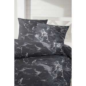 Parure de lit Molina Satin - Anthracite - 135 x 200 cm + oreiller 80 x 80 cm