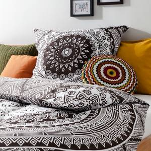 Biancheria da letto New Mandala cotone - antracite / bianco - 135 x 200 cm + cuscino 80 x 80 cm