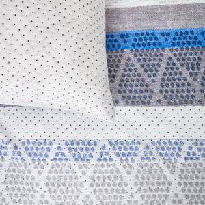 Parure de lit Oilily Lush Meadow Coton - Blanc / Bleu - 155 x 220 cm + oreiller 80 x 80 cm