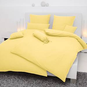 Biancheria da letto Piano Uni Giallo - 240 x 220 cm + cuscino 80 x 80 cm