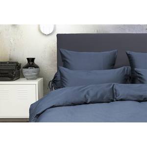 Parure de lit réversible Puntini Coton - Bleu jean - 200 x 200 cm + 2 oreillers 80 x 80 cm
