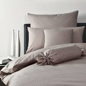 Biancheria da letto Rubin A righe - Grigio talpa - 135 x 200 cm + cuscino 80 x 80 cm