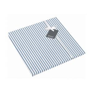 Parure de lit Smood stripes Blanc / Bleu - 135 x 200 cm + oreiller 80 x 80 cm