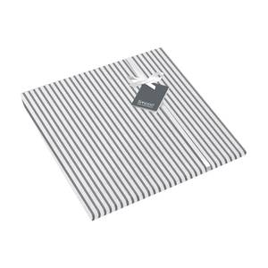 Bettwäsche Smood stripes Weiß / Grau - 155 x 220 cm + Kissen 80 x 80 cm