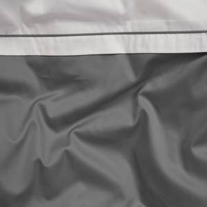 Parure de lit Sogno Coton - Blanc / Gris - 135 x 200 cm + oreiller 80 x 80 cm