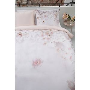 Parure de lit Spring Blossom Coton - Beige / Rose - 200 x 220 cm + 2 oreillers 80 x 80 cm