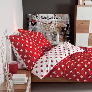 Biancheria da letto J.D. Stern I Rosso / Bianco - 155 x 200 cm + cuscino 80 x 80 cm
