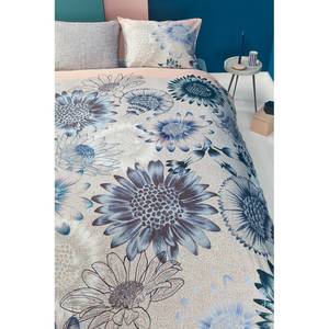 Parure de lit Sunflowers Satin - Bleu / Gris clair