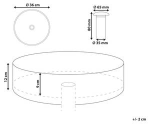 Lavabo CALIG Noir - Céramique - 36 x 12 x 36 cm