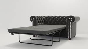 Sofa Karl, 2 sitzer, Chesterfield Schwarz