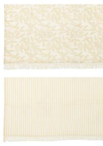 Tischdecke WHT YLW (2er Set) Beige - Textil - 134 x 1 x 273 cm