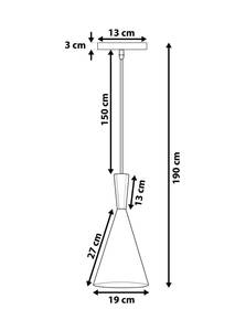 Lampe suspension TAGUS Argenté - Blanc