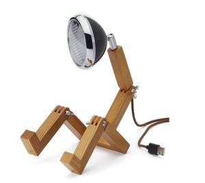 Lampe de table Mini Mr. Wattson Noir brillant