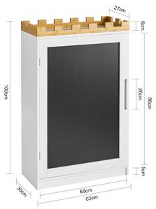 Kinderregal KMB43-W Weiß - Holzwerkstoff - 63 x 100 x 30 cm